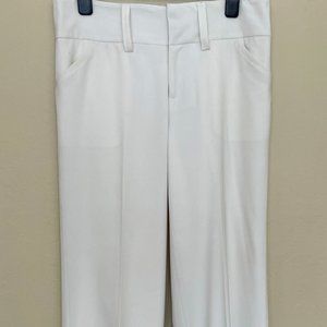 Ivory Wide Leg Hi-Waist Lined Trouser Pant